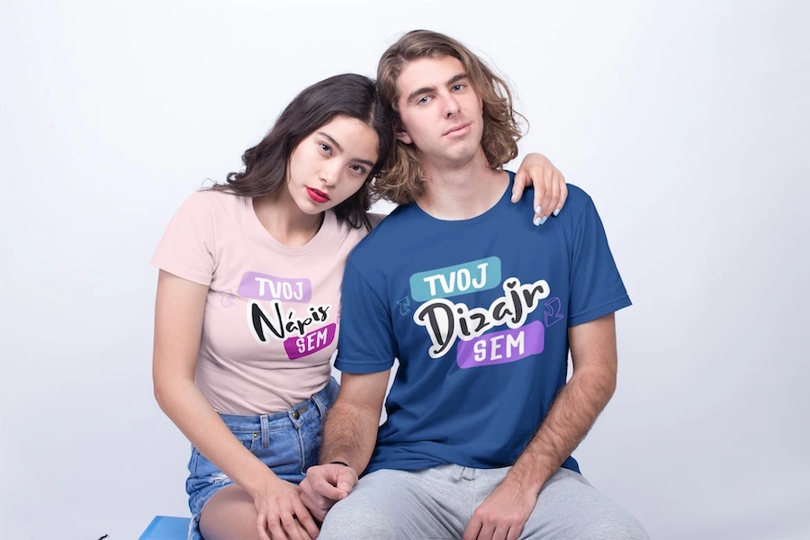 I Love majice z lastnim dizajnom za pare in družino