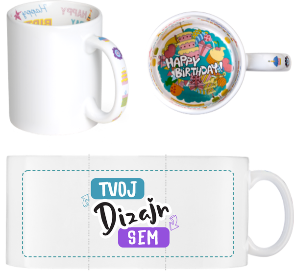 Skodelica z motivom »Happy Birthday«